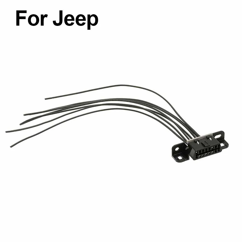 

Wiring Harnesses Harness Connector Cables Connectors Data Link For Jeep Universal 1981-2015 OBD2 Serial Pigtail