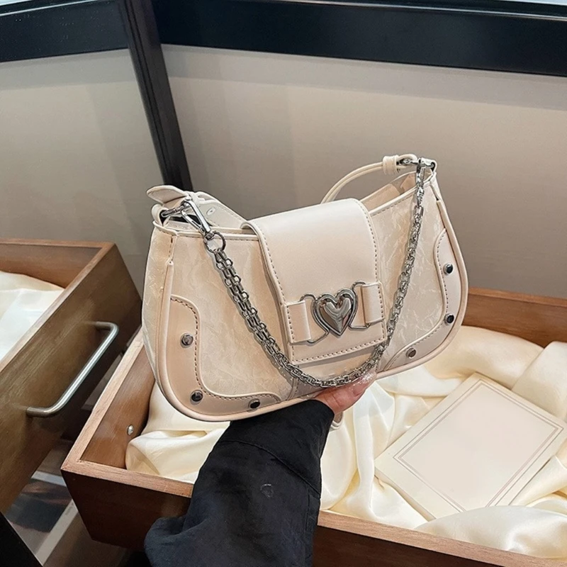 Сумка через плечо с металлической цепочкой для женщин сумка из искусственной