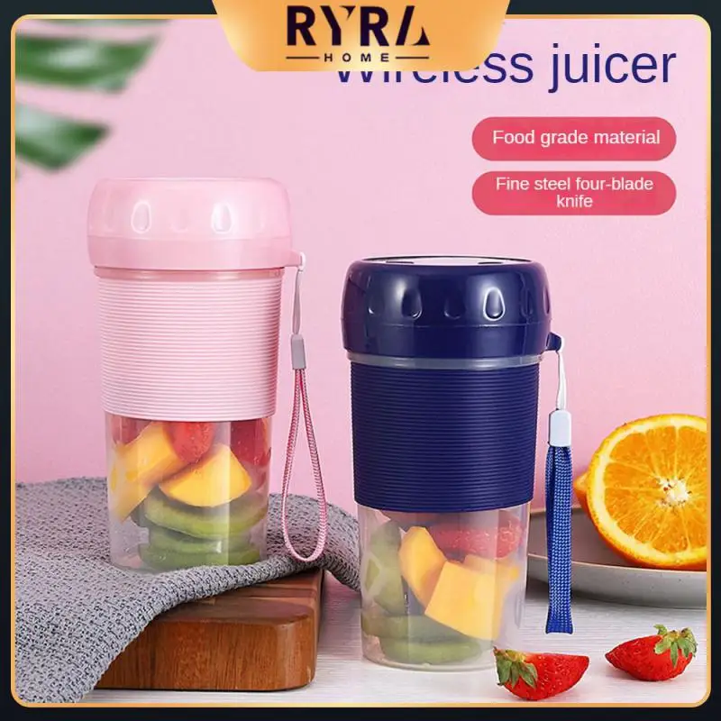 

1pcs Portable Juicer Usb Charging Multifunction Mixer Student Gift Mini Juicer Kitchen Accessories Four Cutter Heads Plastic