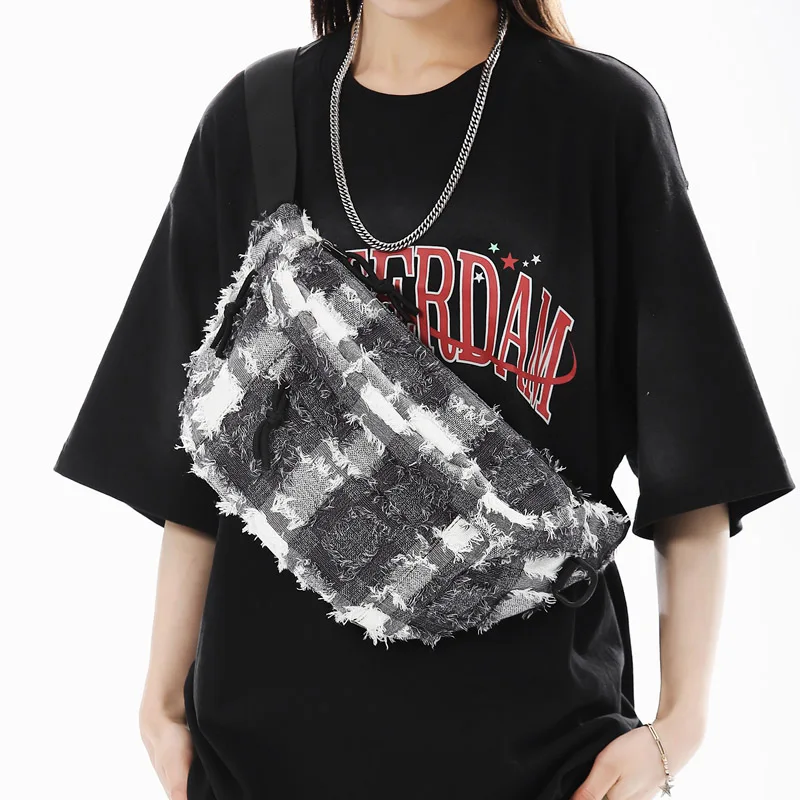 

New Fashion Trend Waist Bags Street Hip-hop Women Shoulder Bag Chest Pack Canvas Fanny Pack Unisex Crossbody Bag Lady Belt Bag