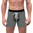 Мужские рождественские боксеры, нижнее белье, мужские боксеры, трусы, шорты, одежда с выпуклым гульфиком, праздничное забавное нижнее белье, подарок