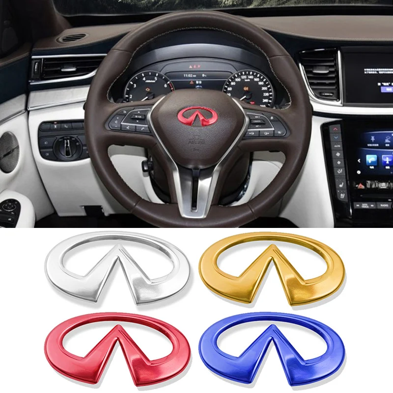 

Car Steering Wheel Center Logo Emblem Sticker for Infiniti Q45 Q50 Q56 Q60 FX35 G35 G37 M35 QX70 QX60 QX80 Q30 FX37 Accessories