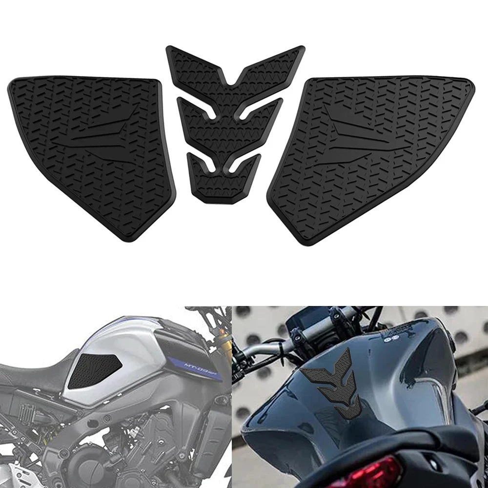 

MT09 Motorcycle Anti slip Tank Pad Sticker Set Gas Knee Grip Traction Side 3M Decal Protector FOR YAMHA MT 09 SP 2021 2022 2023