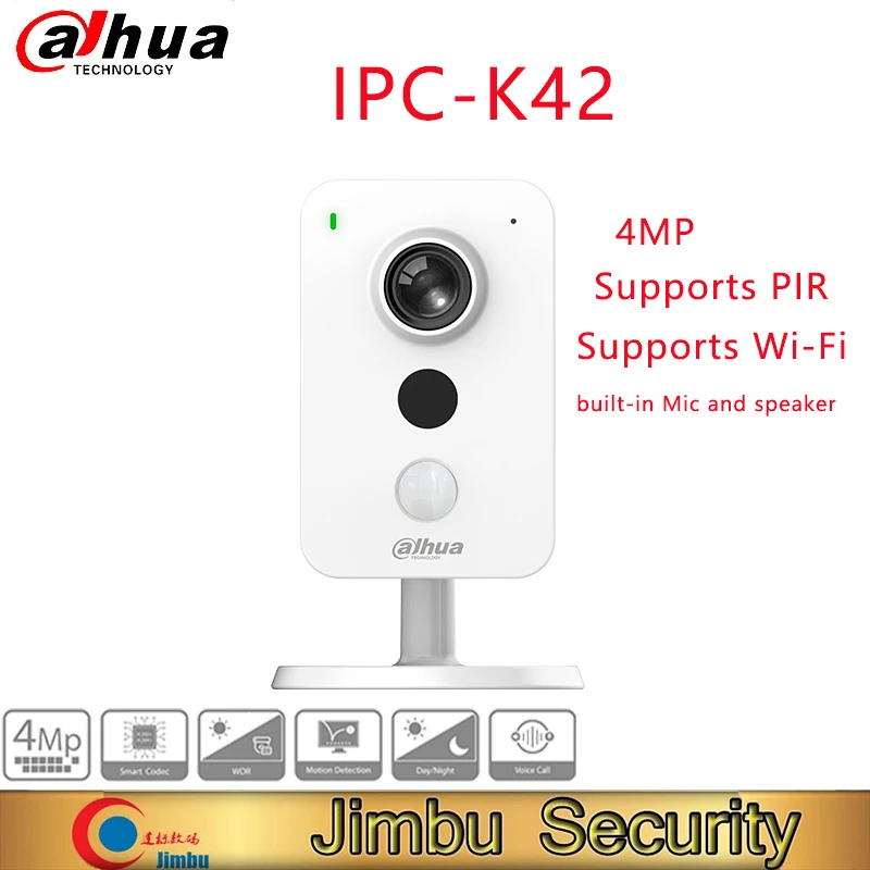 

Dahua 4MP IR 10m Network Camera IPC-K42A IR10m built-in Mic and speaker Supports PIR home security camera cctv camera indoor