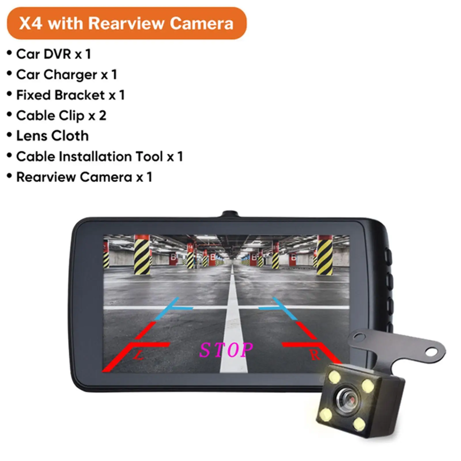 

4 Inch Dash Cam Car DVR Camera Dashcam Video Recorder Lcd Screen Black Box Portable Recorder Car Electronics