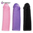 Многоразовый силиконовый презерватив в горошек, манжета для пениса, оболочка, презервативы, удлинитель, кольцо для пениса, насадка, секс-игрушки для взрослых