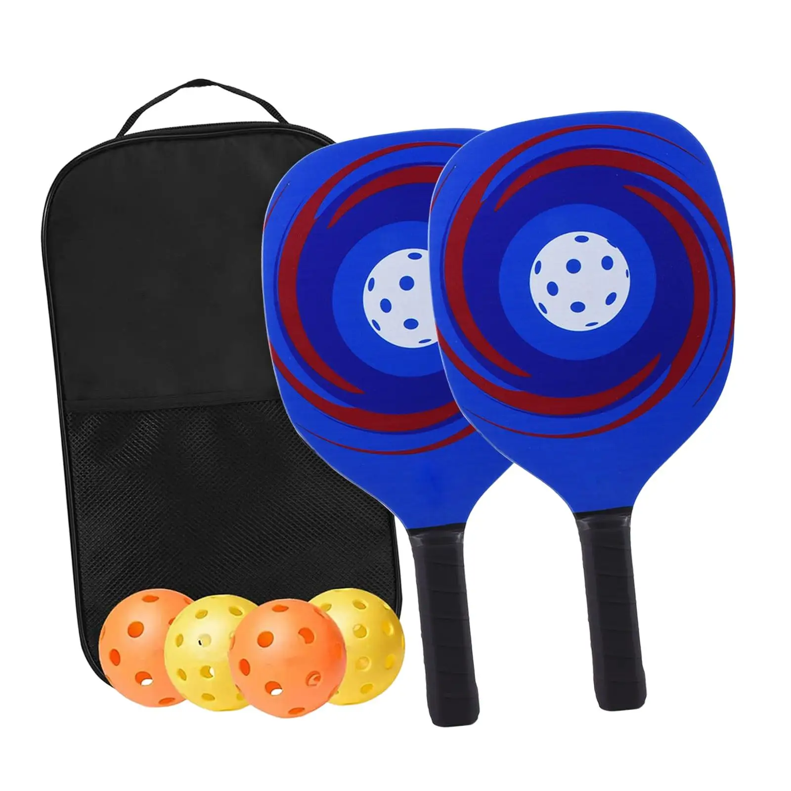 

Комплект Весла Pickleball включает в себя 2 ракетки, 4 пиклебола легкое деревянное весло