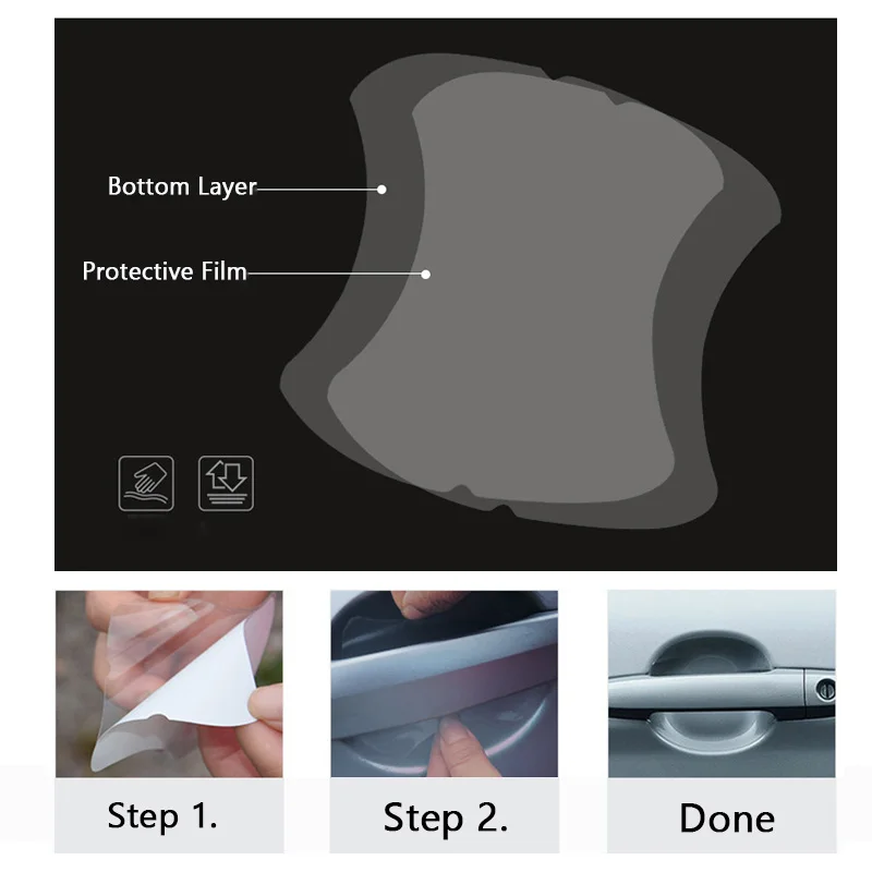 5 шт./компл. прозрачная защитная пленка для ручки автомобиля Subaru Forester SK SJ Outback Legacy