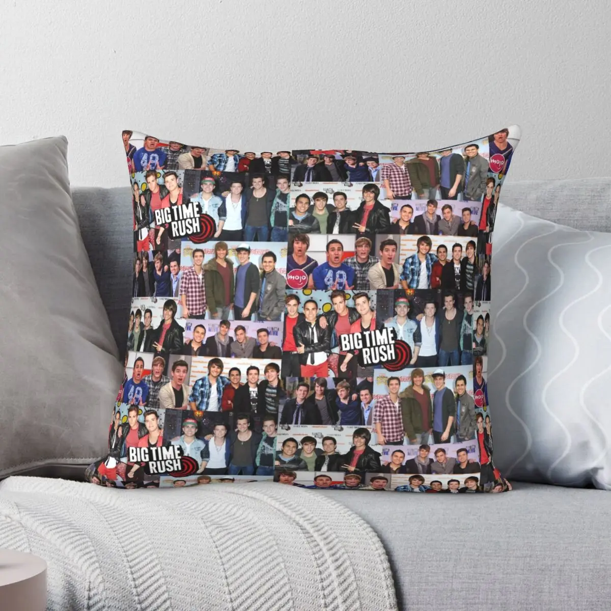 

Большая декоративная квадратная наволочка из полиэстера и льна