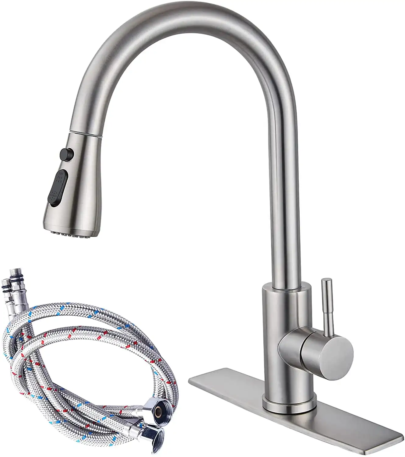 

Single Level Stainless Steel Sink Pull Out Kitchen Faucet
