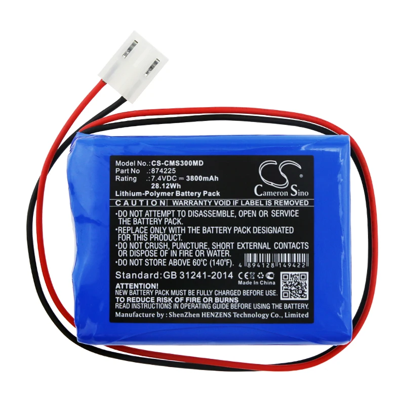

Аккумулятор Cameron Sino 3800 мАч для CONTEC ECG-300G ECG300GT 874225