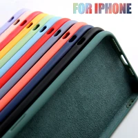 original liquid silicone luxury case for apple iphone 11 12 13 pro max mini 7 8 6 6s plus xr x xs max 5 se shockproof case cover