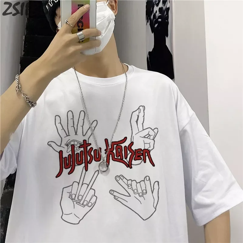 

2023NEW tshirt Jujutsu Kaisen Summer Fashion Cool Unisex Short Sleeve t shirt Yuji Itadori Anime Printed Streetwear T-shirt Casu