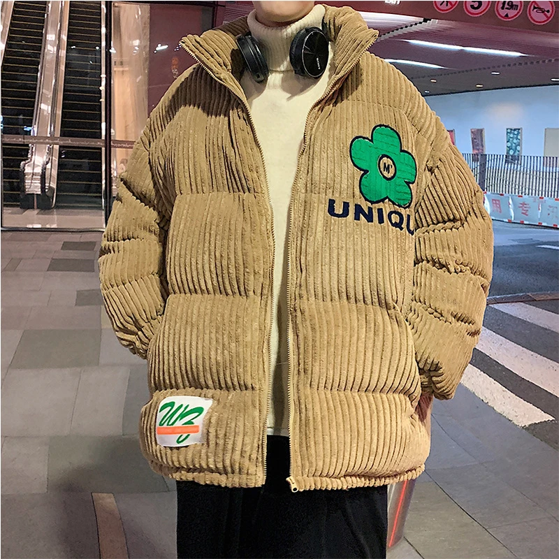 New Corduroy Cotton Jacket Winter Coat for Women Coats Parkas Men's Jackets Harajuku Retro Warm Thickening Korean Fashion
