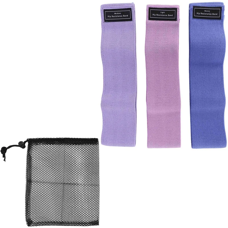 

NEW-Fitness Resistance Bands Workout Fabric Loop Butt Exercise Bands For Hip Legs Thigh Glutes Non-Slip Deep Squat Bands