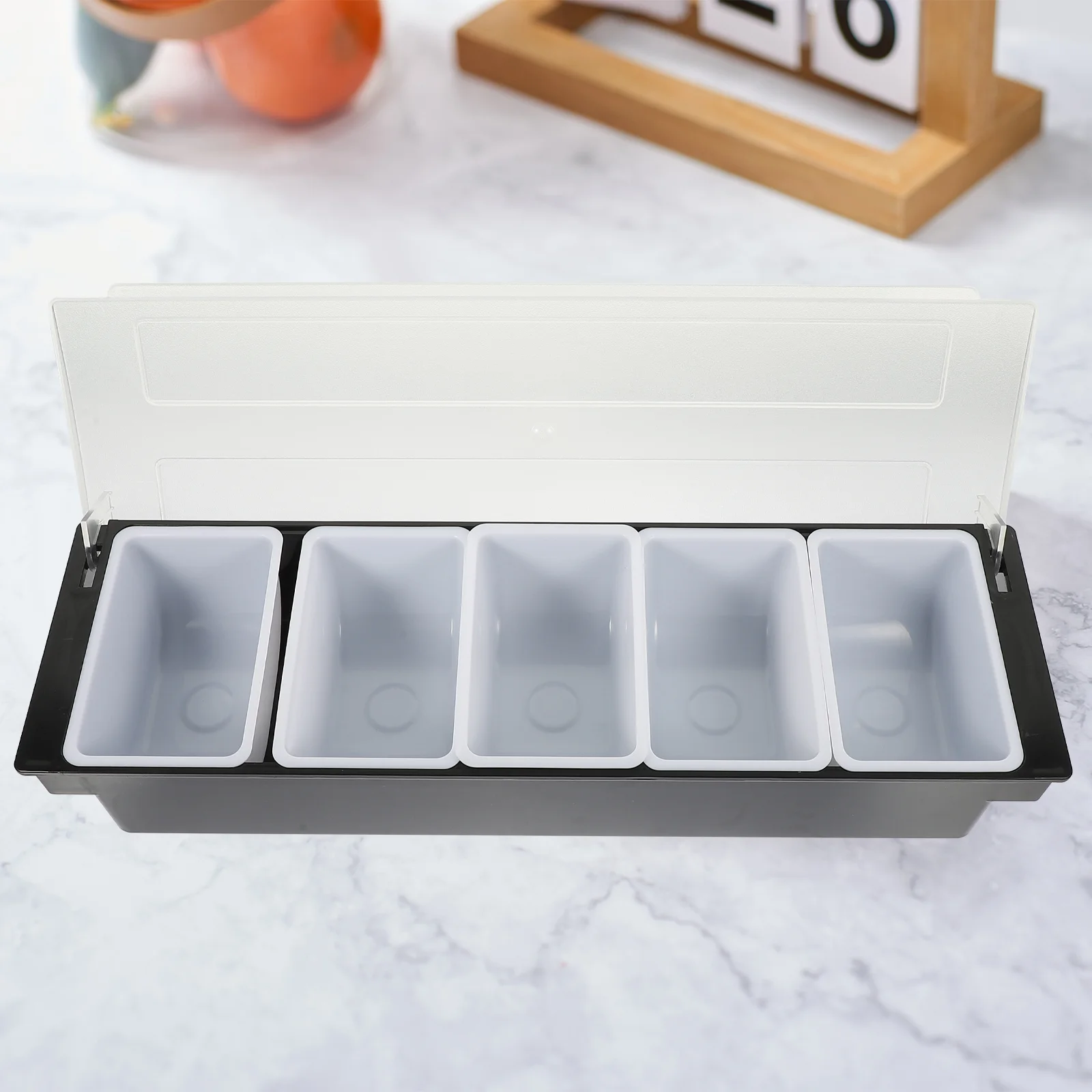 

Serving Tray Condiment Plate Trays Party Snack Dividedchilledfruitice Candy Bar Liddish Box Server Kitchen Compartment Garnish