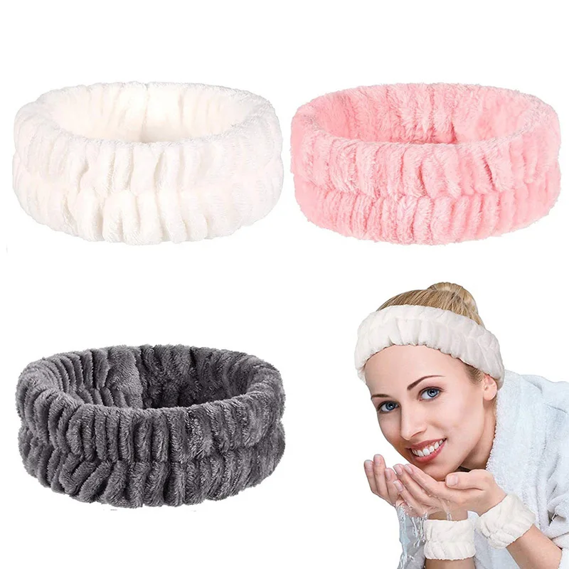 

Fleece Wash Face Hairbands For Women Girls Headbands Headwear Hair Bands Turban