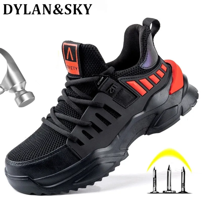 

Fashion Safety Shoes Men Steel Toe Cap Work & Safety Boots Male Shoes Adult Work Shoes Sneakers Indestructible Work Boots Shoes