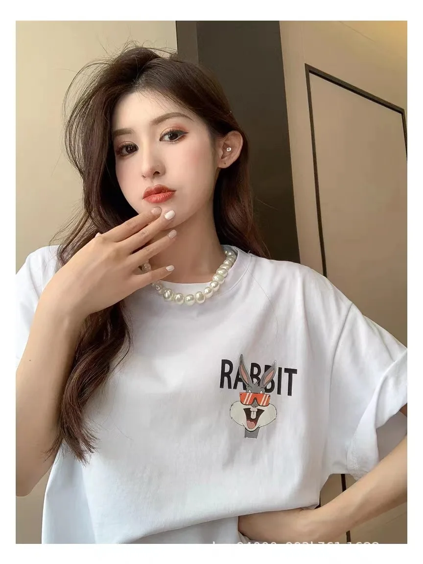 

Rabbit blouse with half sleeve black