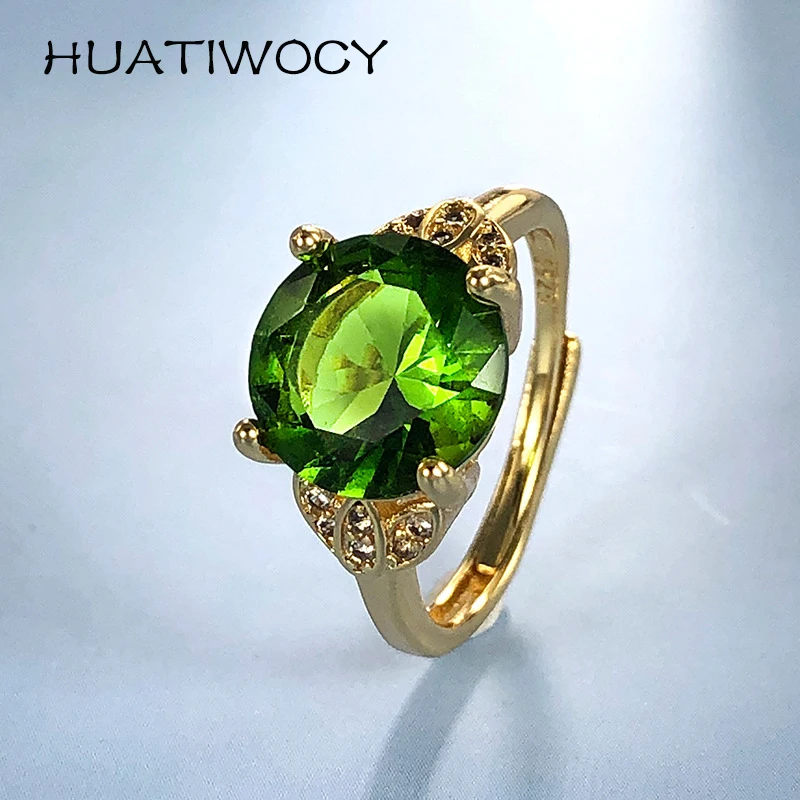 

Classic Ring 925 Silver Jewelry with Emerald Zircon Gemstone Open Finger Rings Hand Accessories for Women Wedding Party Gifts