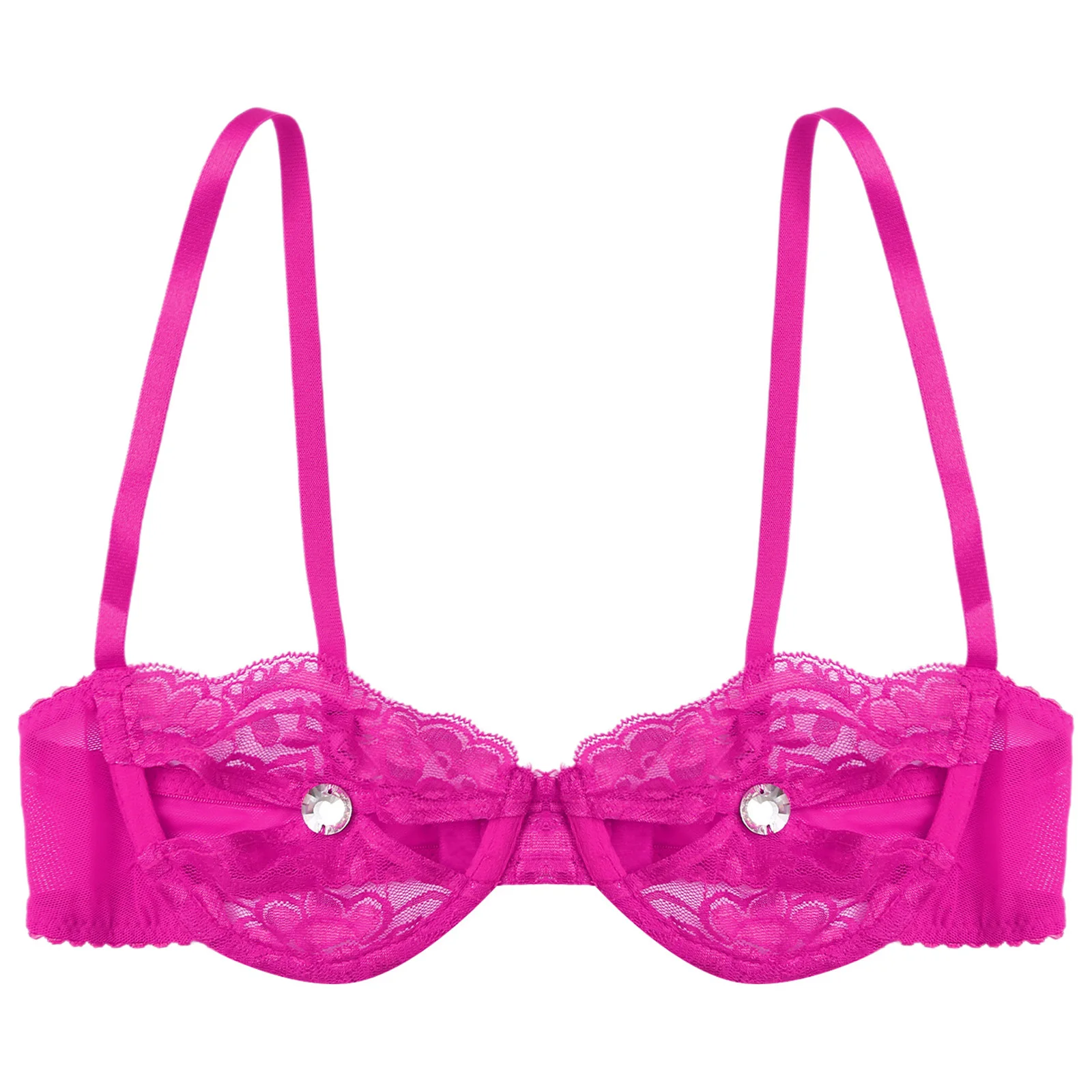 Женское сексуальное нижнее белье прозрачный бюстгальтер на косточках балконет