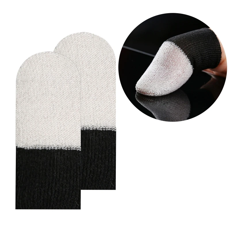 

E8BA Finger Cover Game Controller for pubg Sweat Proof Non-Scratch Sensitive Touch-Screen Gaming Finger Thumb Sleeve Gloves