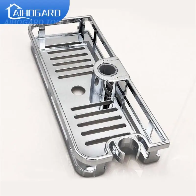 

Shampoo Lifting Rod No Drilling Single Tier Removable Storage Rack Tray Convenient Stand Home Bathroom Storage Supplies