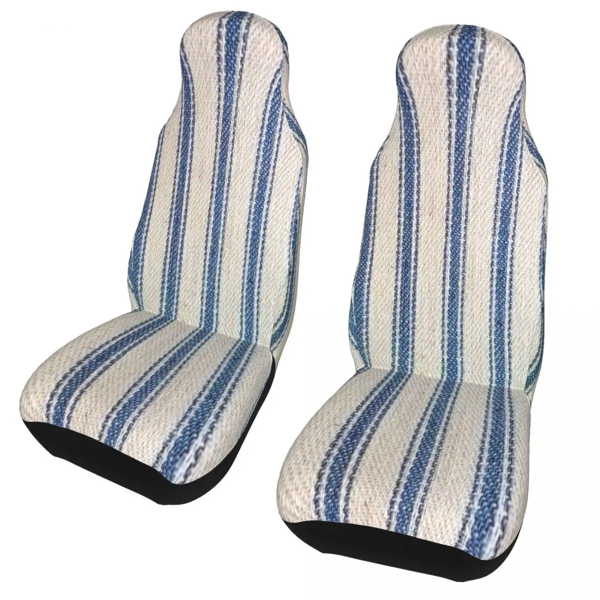 

Blue Cotton Stripes Universal Car Seat Cover Four Seasons Suitable For All Kinds Models Auto Seat Cover Fabric Seat Protector