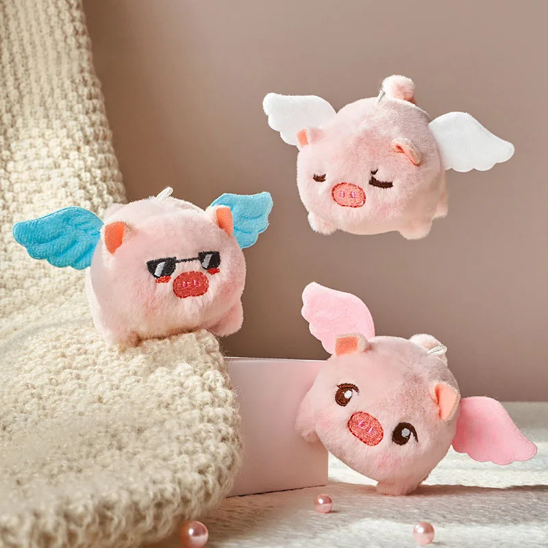 

Net Red Little Flying Pig Pulling Rope Shaking Tail Angel Shaking Wings Plush Doll Toy Multi-functional Exquisite Pendant