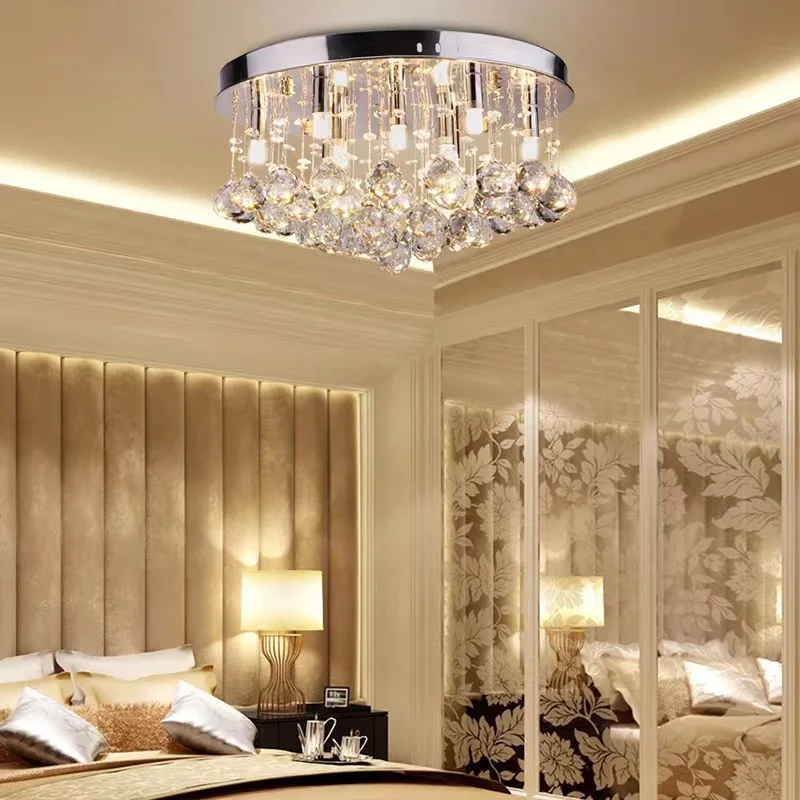 

Crystal Ceiling Lamp Hall Corridor Porch Balcony Bedroom Light Modern Ceiling Chandelier G9 LED Lighting Luminaire Plafonnier
