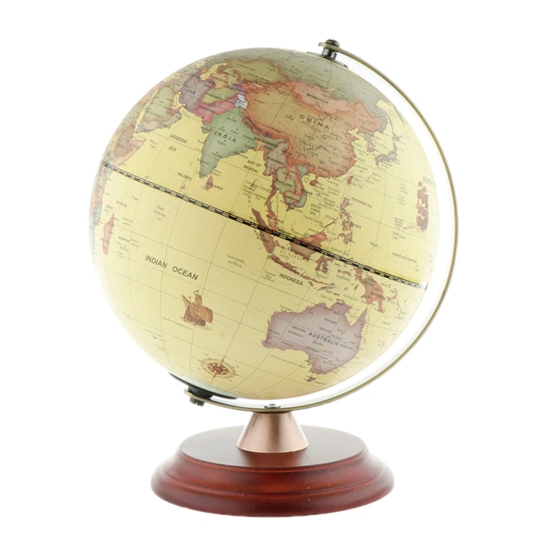 

Large Wooden Globe Ornaments LED Light Vintage Geografia Globo Do Mapa Mundi Earth World Globe Constellation Map Desktop Decor