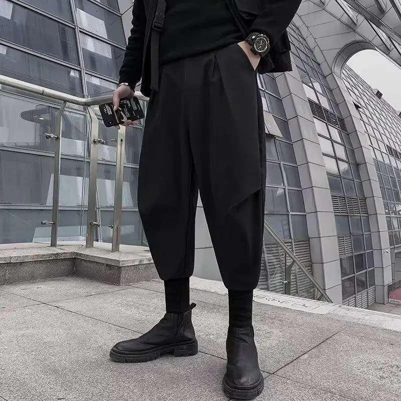 Мужские брюки приталенного кроя в корейском стиле Nada Laks повседневные деловые