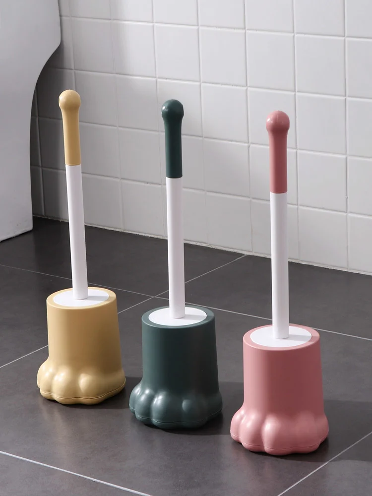 

long Cartoon handle toilet brush set household toilet soft hair toilet cleaning brush no dead corner toilet brush toilet brush