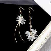 fashion flower tassel drop earrings for women stud korean statement butterfly daisy dangle wedding party piercing jewelry gift