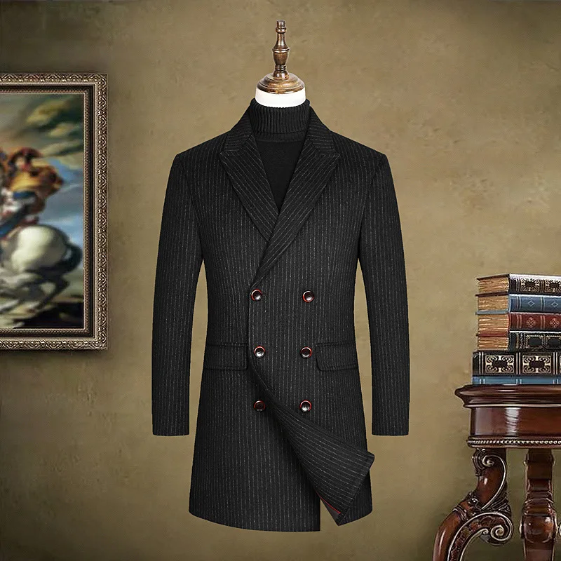 

2022 шерстяной двубортный деловой повседневный костюм куртка мужской осенне-зимний красивый Британский мужской односпальный костюм для муж...