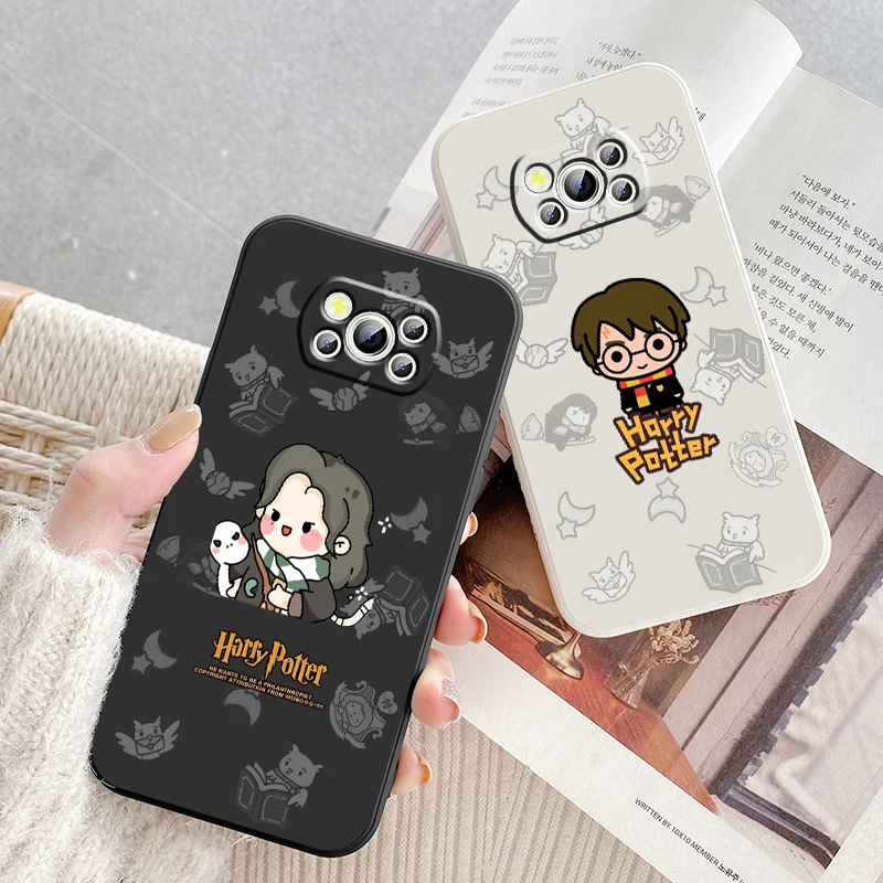 

Cute Potters Ring Harries Art Phone Case For Xiaomi Mi Poco X4 X3 C40 C3 M4 M3 F4 F3 GT Pro NFC 5G TPU Funda Liquid Rope Cover