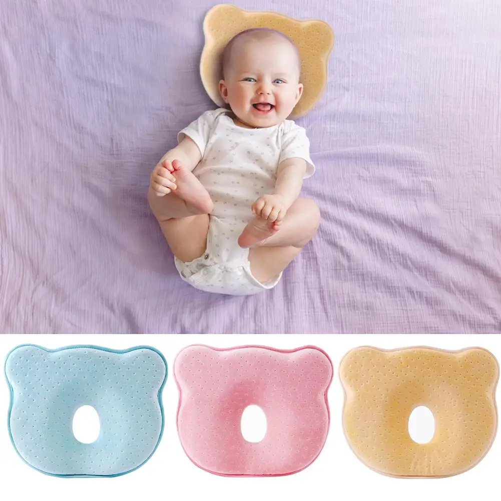 

Hot Baby Pillow Infant Shape Toddler Sleep Positioner Anti Roll Cushion Flat Head Pillow Protection of Newborn