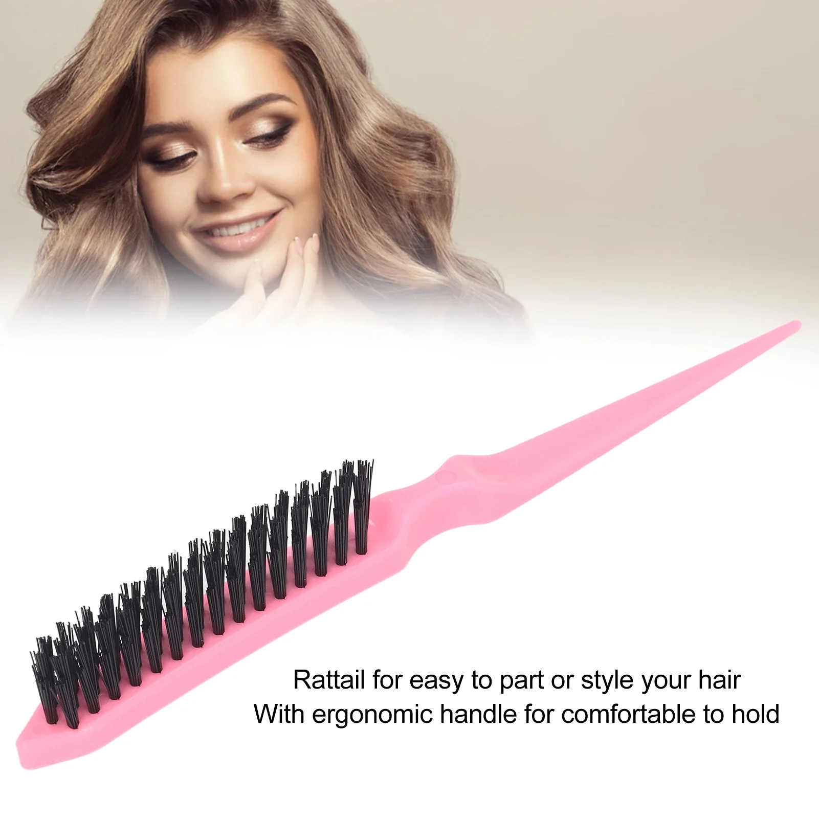 10 шт. щетка для крысиного хвоста расчески 3 ряда нейлоновая дразнятия волос