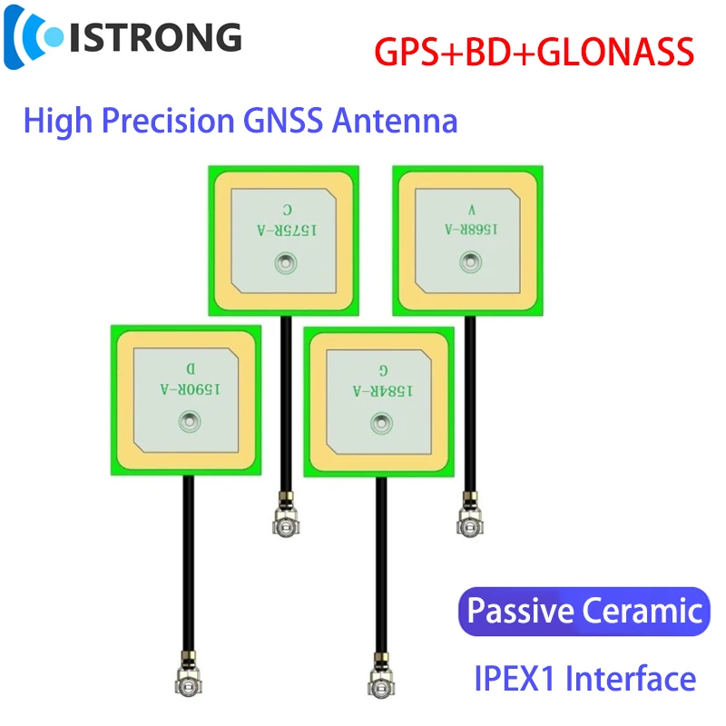 

High-precision GNSS Antenna GPS+BD+GLONASS Tri-band Satellite Signal Tracking Built-in Passive Ceramic IPEX1 Interface 25*25*4mm