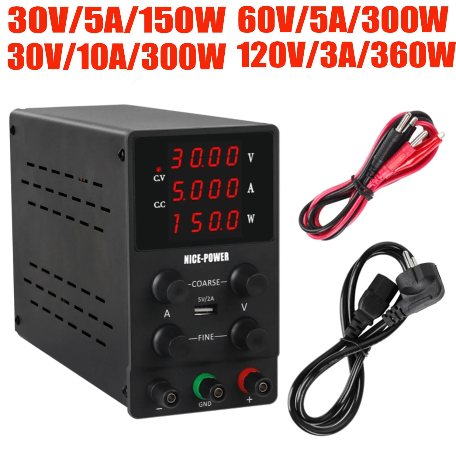 Источник питания 30 в, 5 А постоянного тока с регулируемым цифровым дисплеем, миниатюрные лабораторные блоки питания, регулятор напряжения 60 в, 5 А, 120 В, 3 А для ремонта телефонов