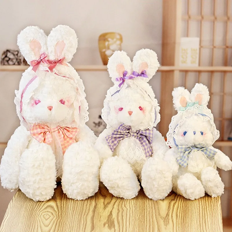 

Doll Pp Cotton Household Cute Lolita Rabbit Shape Doll Soft Bear Pilow Rabbit Plush Toy Girl Sleeping Companion Gift Unisex 1Pc