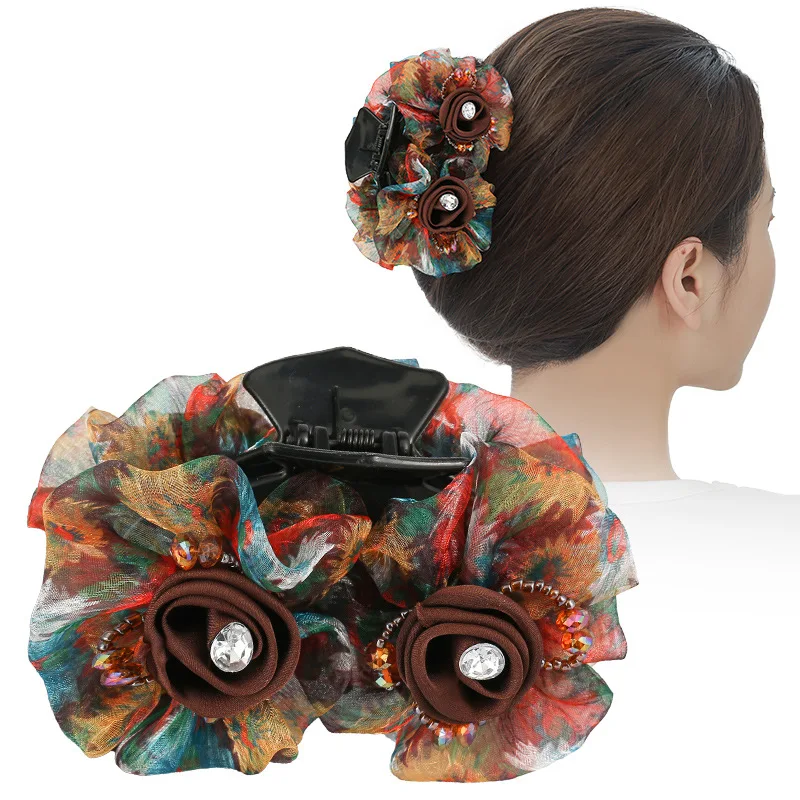 Заколка для волос в форме розы заколка женщин среднего и пожилого возраста виде