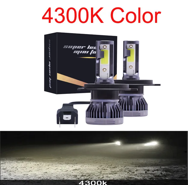 

2 шт. мини-автомобильные фары H4 H7 H1 светодиодные лампы H8 H11 9005 HB3 9006 HB4 9004 HB1 HB5 H13 светодиодные фары 20000LM Turbo lampada 12 В 24 В