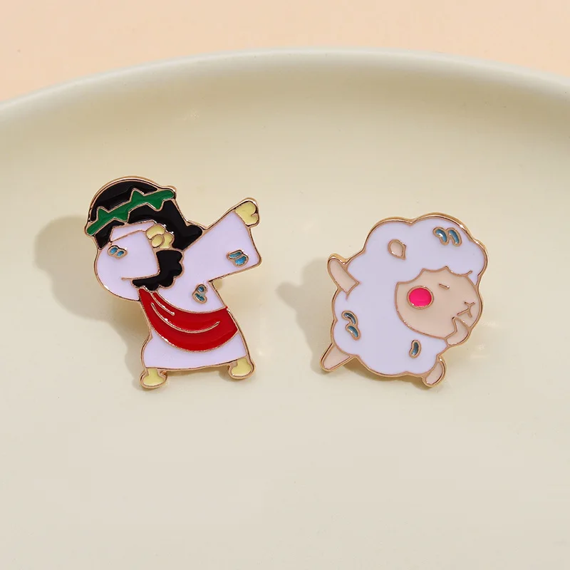 Эмалированные значки с изображением Иисуса Мессии индивидуальные имитацией