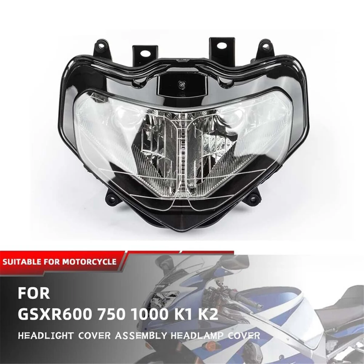 Мотоциклетная фара головного света лампа в сборе крышка для Suzuki GSXR 600 750 1000 2001-2003
