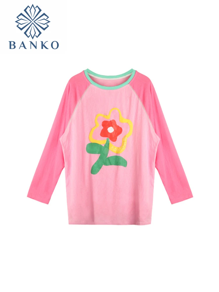 

2022 Summer Women New Comfortable Crew-neck Long Sleeve Vintage Floral Print Tops Female Loose Casual Thin Section Sweet Blouses