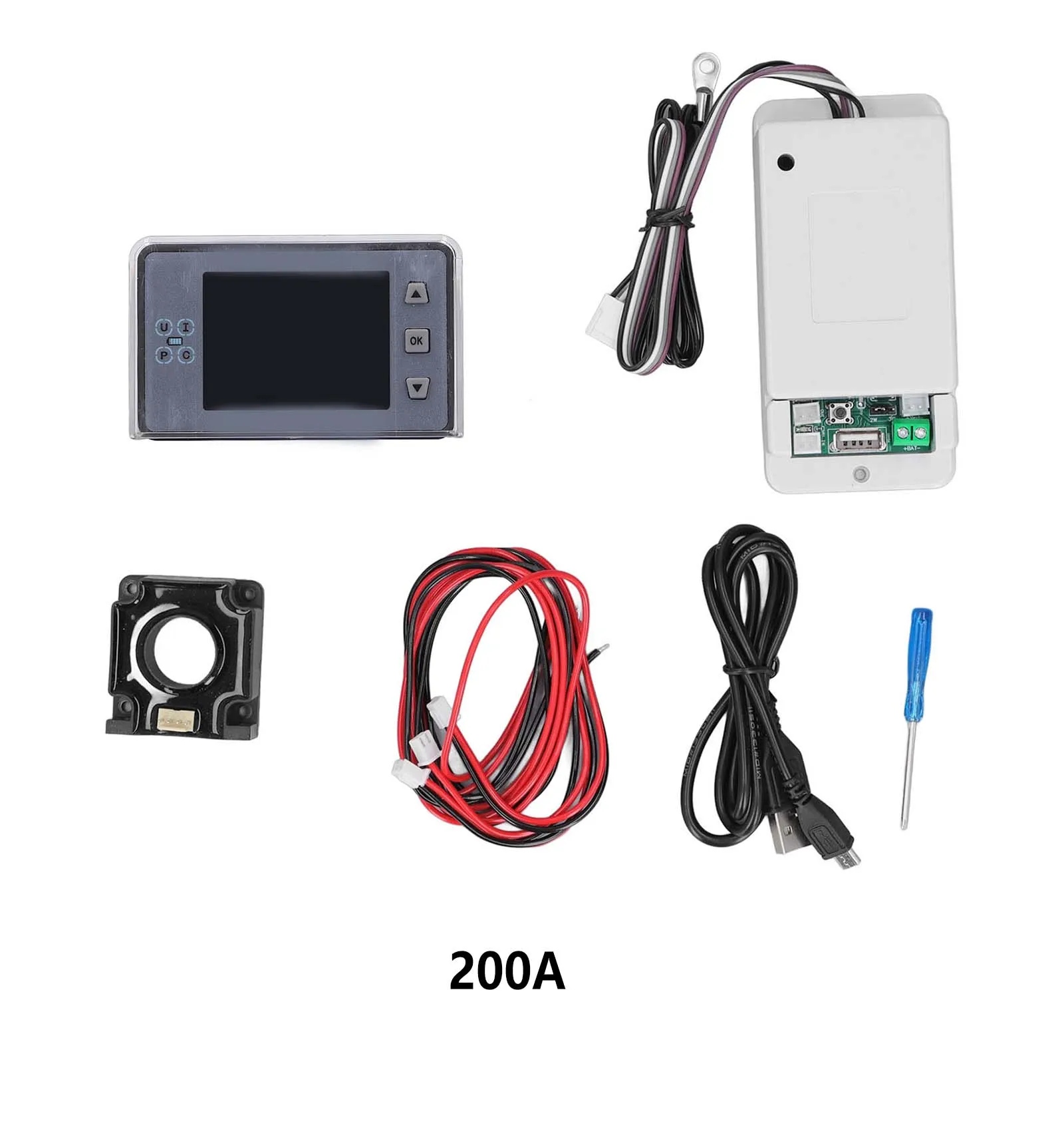 

Wireless Voltage Ammeter 500V 100 200 300 500A 2 4 inch LCD Temperature Cullen Detector Battery Manager Meter with Hall Coil