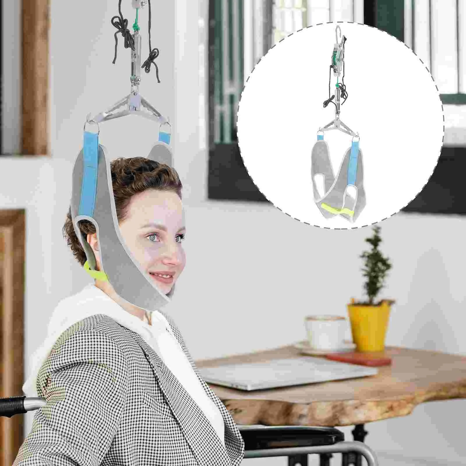 

Neck Strecher Cervical Traction Tool Retainer Gear Cervical Traction Kit Spine Kickstand Vertebrae Immobilizer