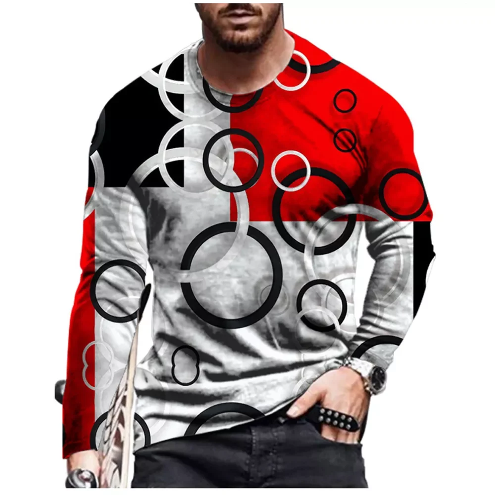 

2022 new summer hip-hop men's 3D T-shirt new cartoon printing three-dimensional pattern long-sleeved casual fashion sports