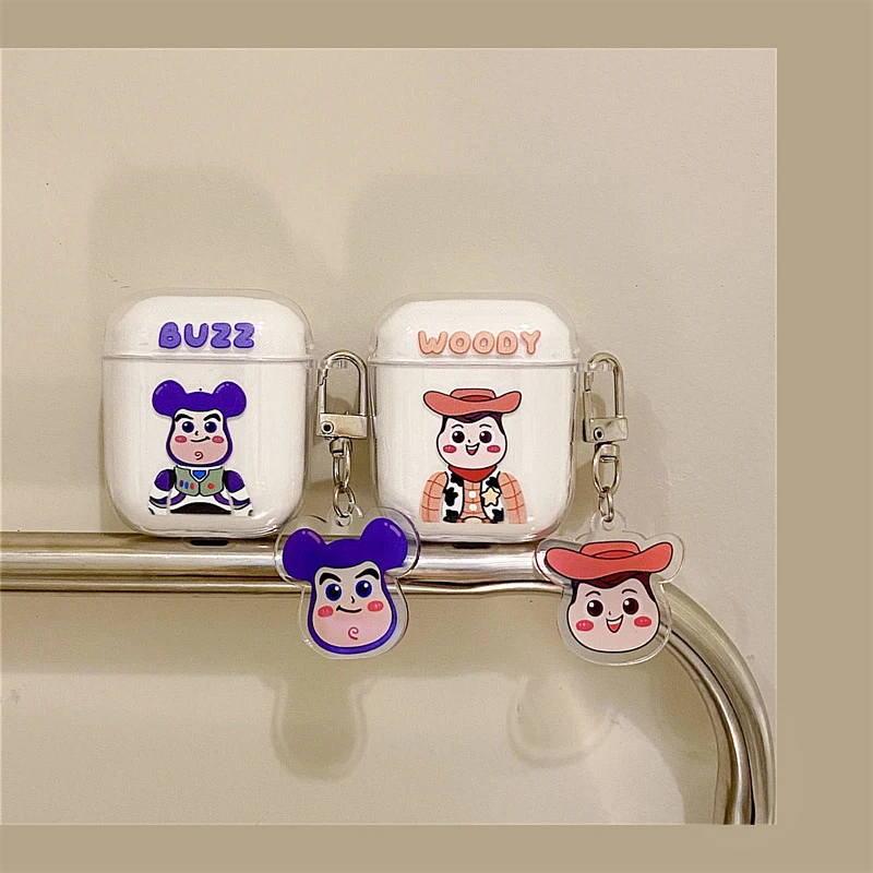 

Cartoon Pendant Transparent 2021 AirPods 3 Case Apple AirPods 2 Case Cover AirPods Pro Case IPhone Earphone Accessories
